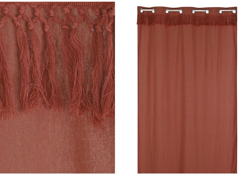 ESPRIT - Gordijn - Terra Cotta - Katoen en Polyester