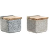 ESPRIT - Zoutvaatje met Deksel - Blauw Beige Roze Lila - Bamboe - 750 ml - 2 Stuks