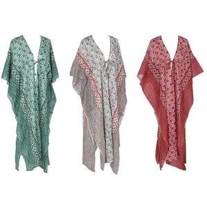 Home ESPRIT Pareo rood/koraalgroen (3 stuks)