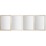 ESPRIT - Wandspiegel - Wit Bruin Beige Grijs - Kristal - 4 Stuks