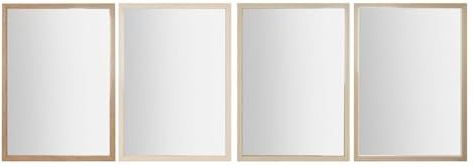 ESPRIT - Wandspiegel - Wit Bruin Beige Grijs - Kristal - 4 Stuks