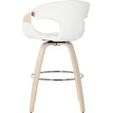 Kruk Home ESPRIT Wit Hout 55,5 x 52,5 x 92,5 cm