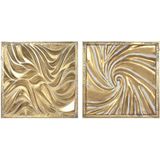 ESPRIT - Wanddecoratie - Goud - 2 Stuks - Metaal