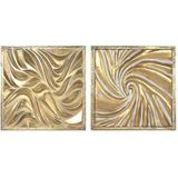 ESPRIT - Wanddecoratie - Goud - 2 Stuks - Metaal
