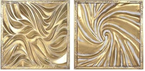 ESPRIT - Wanddecoratie - Goud - 2 Stuks - Metaal