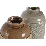 ESPRIT - Vaas - Bruin Grijs - Keramisch - Orientaals Ruiten - 2 Stuks