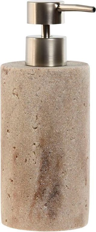 ESPRIT - Zeepdispenser - Crème - Zilverkleurig - Hars - Polyethyleen - Marmer