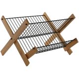 ESPRIT - Afdruiprek - Zwart - Metaal - Bamboe