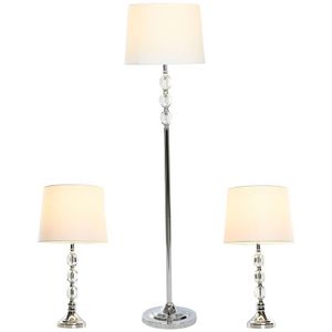 Home ESPRIT - Vloerlamp - Wit - Zilverkleurig - Modern