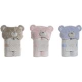 Home ESPRIT - Deken - Blauw - Beige - Roze - Polyester - 3 Stuks