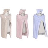 Home ESPRIT - Deken - Blauw - Beige - Roze - Polyester - 3 Stuks