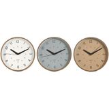 Home ESPRIT - Muurklok - Wit Beige Grijs - PVC - 3 Stuks