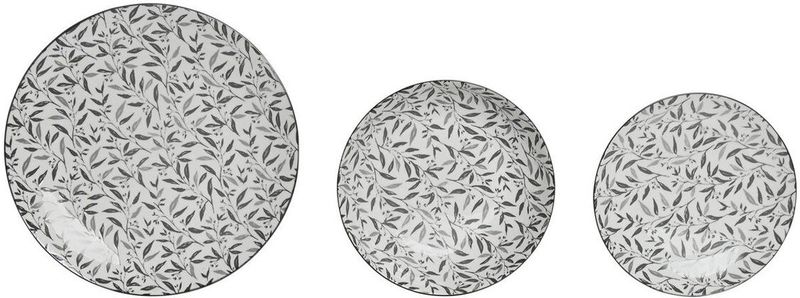 ESPRIT - Serviesset - Lichtgrijs - Porselein - 18 Onderdelen