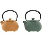 Esprit - Theepot - Geel Groen - Roestvrij staal Ijzer - 2 Stuks