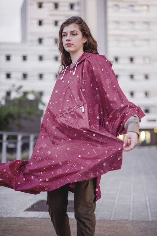 Clima Bisetti - COSMOS - Regenponcho - Wine Red - Waterdicht - Unisex