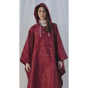 Clima Bisetti - Constellation - Regenponcho - Wine Red - Waterdicht - Unisex