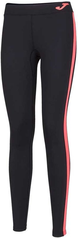 Joma - Ascona Leggings - Zwart/Koraal - Elastisch - Ademend