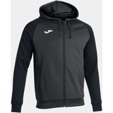 Joma 8XS Academy IV, jas met capuchon, uniseks, volwassenen, antraciet-zwart