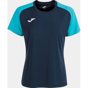 Women's t-shirt joma academy iv navy-fluor turq