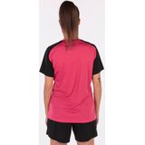 Joma Academy IV Shirt Korte Mouw Dames - Raspberry Zwart