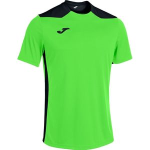 Joma Championship VI Shirt Korte Mouw Kinderen - Fluo Groen Zwart 8-140