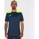 Joma Championship VI Shirt Korte Mouw Dames - Marine / Fluogeel | Maat: S