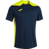 Joma Championship VI Shirt Korte Mouw Dames - Marine / Fluogeel | Maat: S