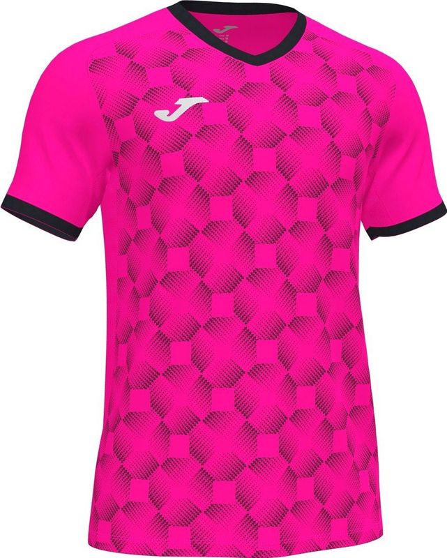 Joma Supernova III Shirt Korte Mouw Heren - Fluo Roze Zwart