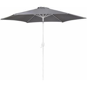 LOLAhome Parasol van aluminium, grijs, met ventilatie voor de tuin, 350 cm, Grijs, 350 cm, Boheems
