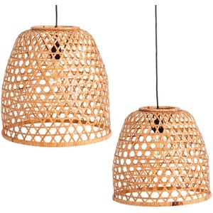 Plafondlamp Natuurlijk Bamboe 42 x 42 x 42 cm (2 Stuks)