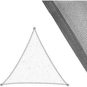 Zonnezeil, driehoekig, grijs, van HDPE-vezels, 300 x 300 x 300 cm