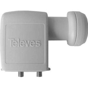 Televes Toevoersysteem Twin 40mm SP 42 NL (Dubbele LNB, 40 mm), LNB, Grijs