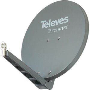 Televes S75QSD-G (Parabolische antenne, 38.50 dB, VHF / MW / LW), SAT Spiegels + SAT Antennes, Grijs