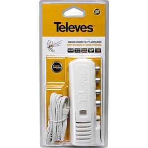 Televes - TDT 2 - Antenneversterker - Discreet Ontwerp - 3 Uitgangen
