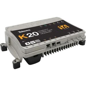 Televes K20-16 Compacte headend 16 transponders DVB-S2" QAM (Multischakelaar), Satelliet accessoires, Zilver, Zwart