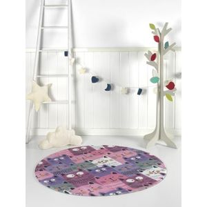 MANTAS MORA Tapis, polyester, rose, ø100 cm