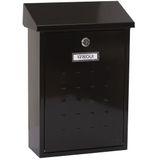 Brievenbus - RVS - Antraciet - Met Klep