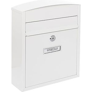 Arregui - Brievenbus van roestvrij staal, 28,5 x 24 x 9,5 cm, wit