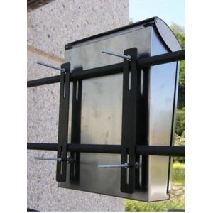 ARREGUI C-015 Bevestigingsset - Zwart - Staal - Voor Brievenbussen