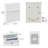 Brievenbus - Klein - Staal - Waterdicht - Voor A5-brieven