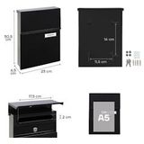 ARREGUI - E6804 - Brievenbus - Zwart - Staal