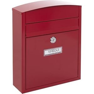 ARREGUI - Compact E5736 - Brievenbus - Rood - Verzinkt Staal - Formaat S (DIN A5 Post)