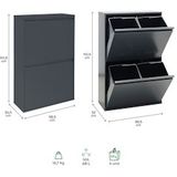 Inbouwprullenbak - RVS - 15 Liter