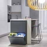 Inbouwprullenbak - RVS - 15 Liter