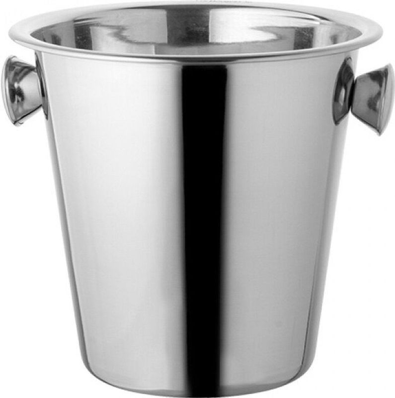 RVS - Wijnkoeler - Hoogglanzend - 21 cm Hoog - 22,5 cm Diameter