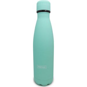 Nerthus FIH 519 Dubbelwandige thermosfles voor koud en warm, turquoise, roestvrij staal, 500 ml, BPA-vrij