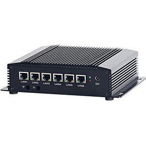 Whiskey Lake I5 8265U Industriële Firewall Micro Apparaat, Router PC, Fanless PC, AES-NI, 6 RJ45 Poort, HDMI USB3.0 COM, Compatibel met pfsense OPNsense LEDE ESXI Openwrt Barebone Systeem