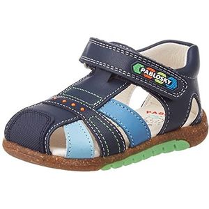 Pablosky 009721, sandalen met hak voor kinderen 0-24, Blauw, 20 EU