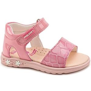 Pablosky 012279 Sandalen met hak voor baby's, meisjes, roze, 20 EU