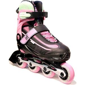 KRF verstelbare inlineskates 38-41 Zwart-rose